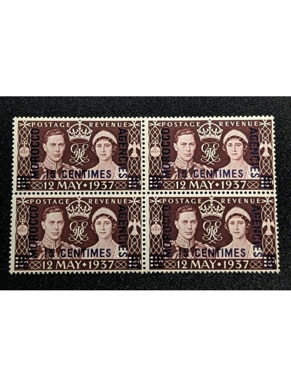 OPC 1937 GB Morocco Agencies Coronation Block Sc#439 SG#229 MNH